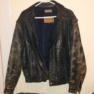 Black Vintage Leather Jacket